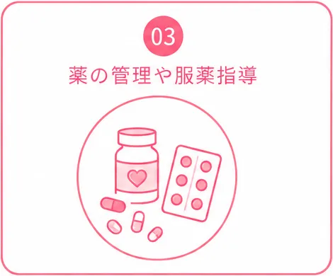 薬の管理や服薬指導